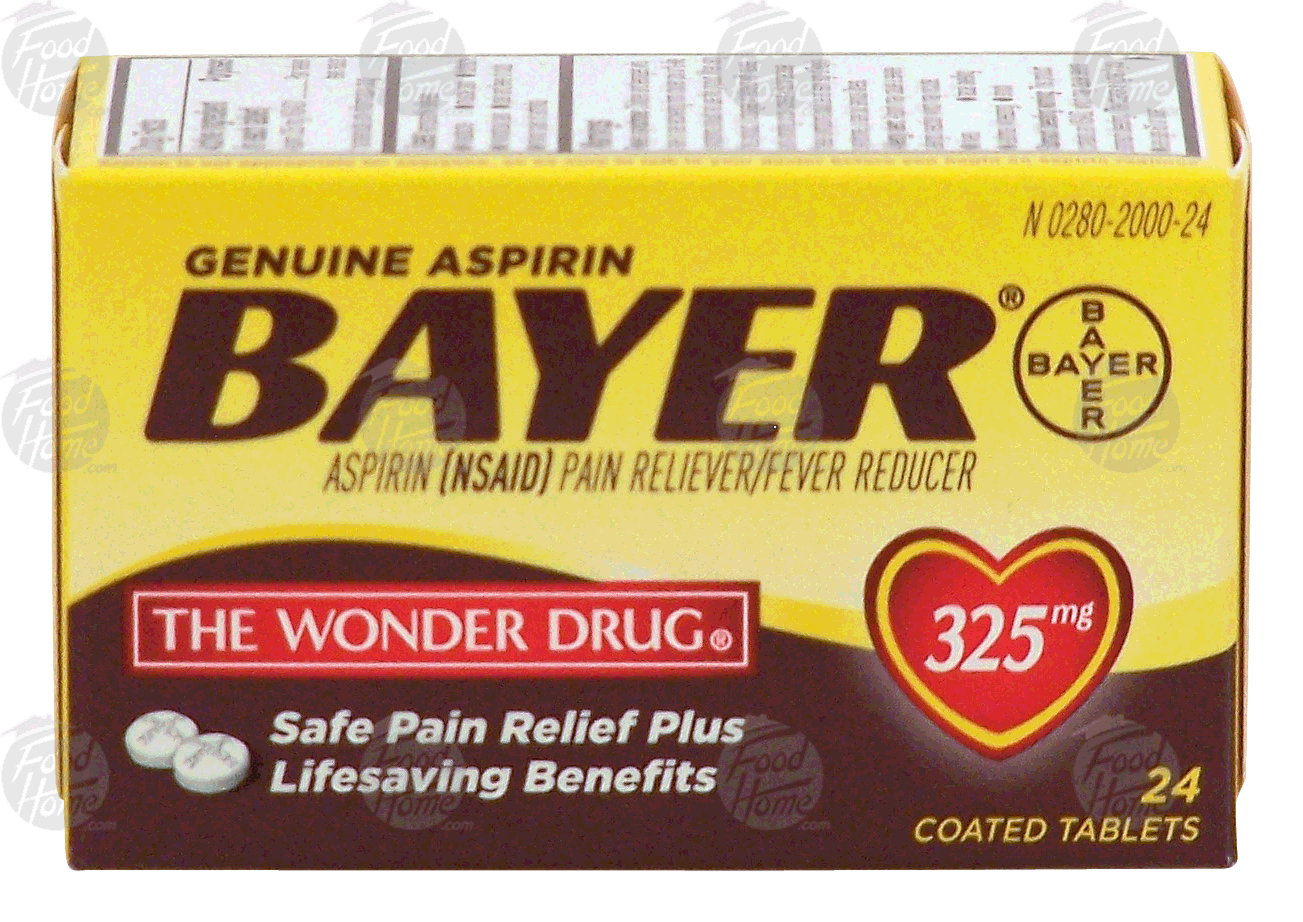 Bayer  aspirin, pain reliever/ fever reducer, coated tablets Full-Size Picture